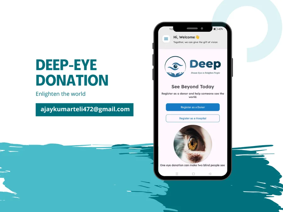 DEEP-Eye donation Android app published on Google Play, built with Kotlin and Firebase